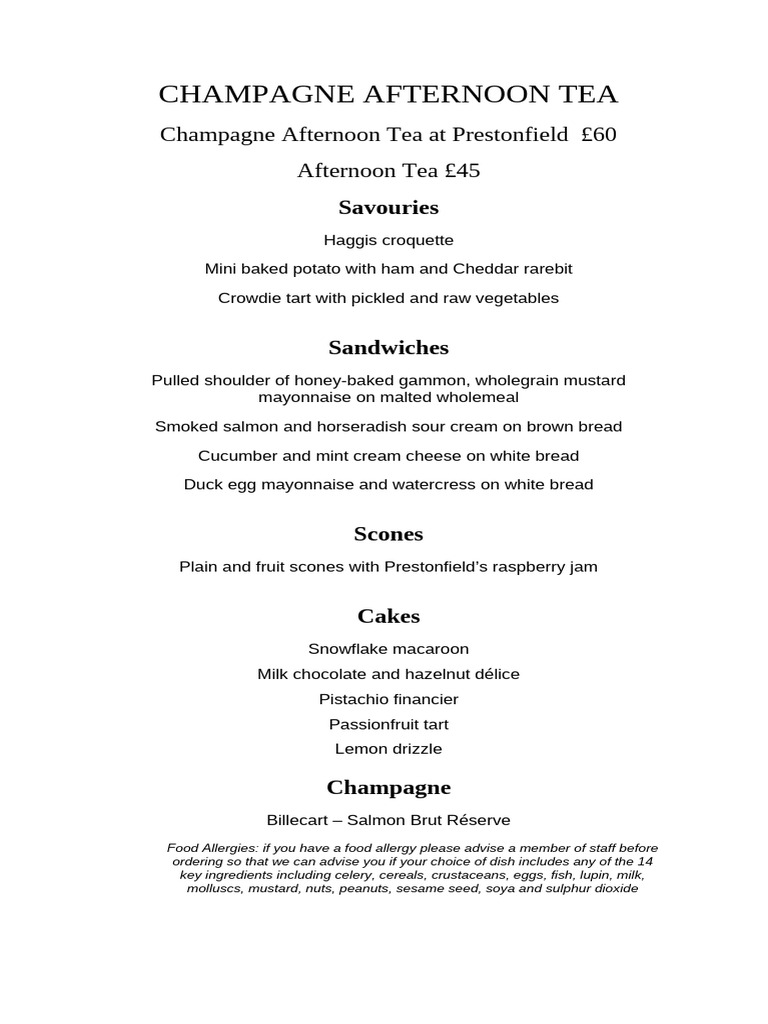 Afternoon Tea | PDF