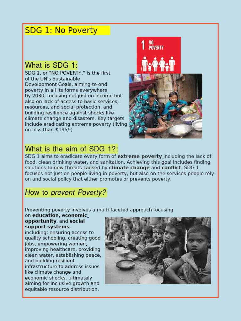 SDG 1 - No Poverty | PDF
