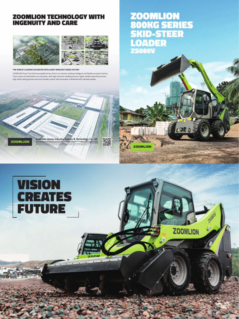 ZOOMLION ZS080V Skid Steer Loader English Version | PDF | Vehicles ...
