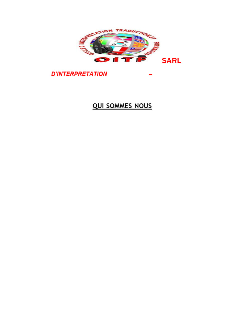 Oitf Presentation Francais NV PDF Vrai | PDF