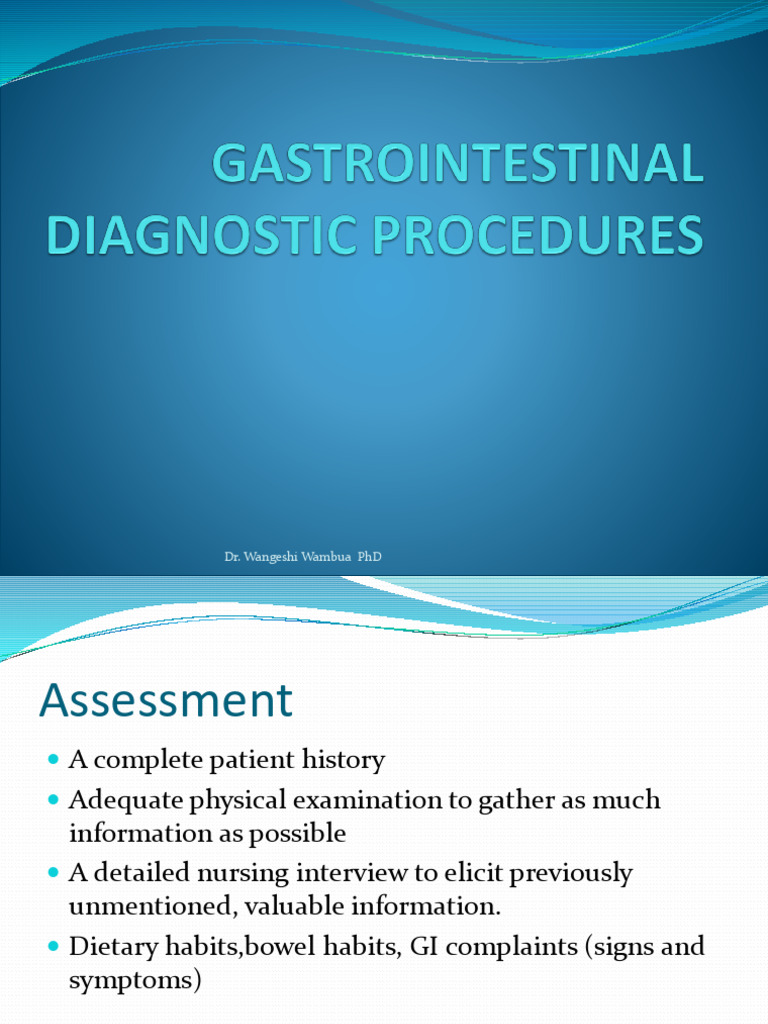Lecture 3 Gi Procedures | PDF | Rectum | Magnetic Resonance Imaging