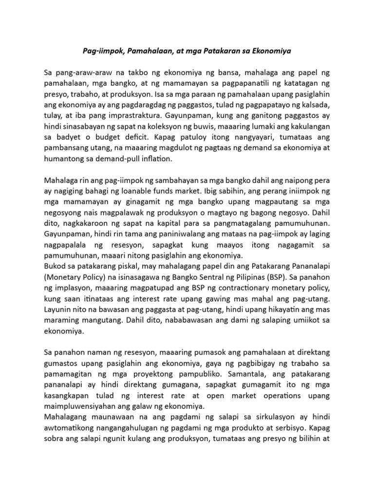 Tekstong Babasahin | PDF