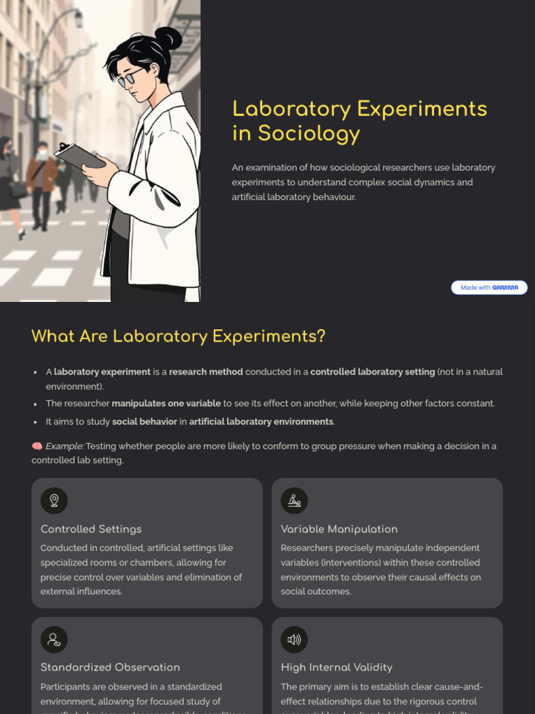 Laboratory Experiments in Sociology | PDF