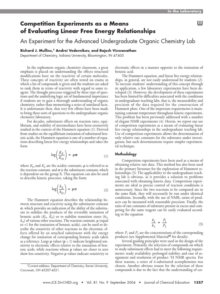 Mullins Et Al 2004 Competition Experiments As A Means of Evaluating ...