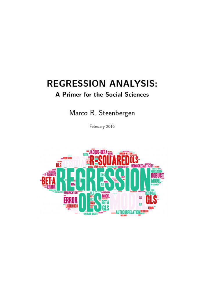 Regression Analysis:: Marco R. Steenbergen | PDF | Errors And Residuals ...
