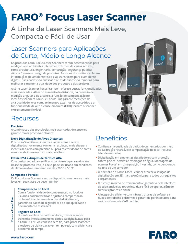 TechSheet Focus M&S Laser Scanner BR-Sep2021 | PDF | Exatidão e ...
