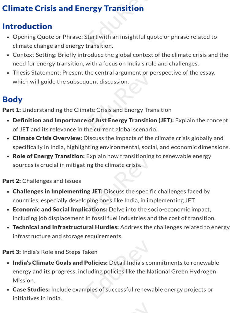 Climate Crisis and Energy Transition | PDF | Renewable Energy | Climate ...