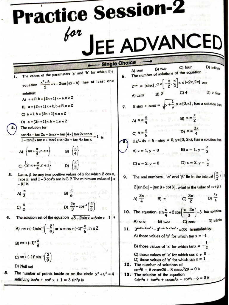 c2 Math Worksheet-2 | PDF
