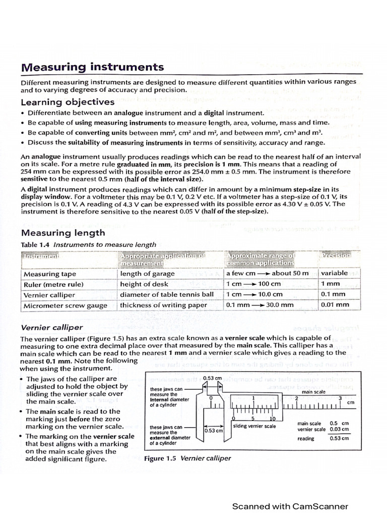 Measuring Instruments | PDF