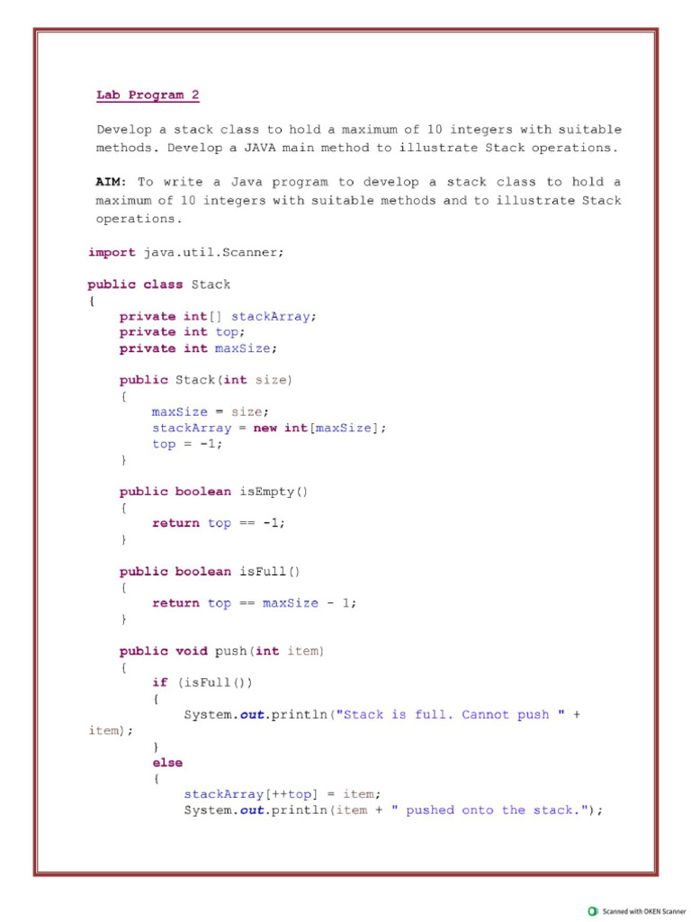 Oopswithjava Lab Manual Ay25 26 | PDF