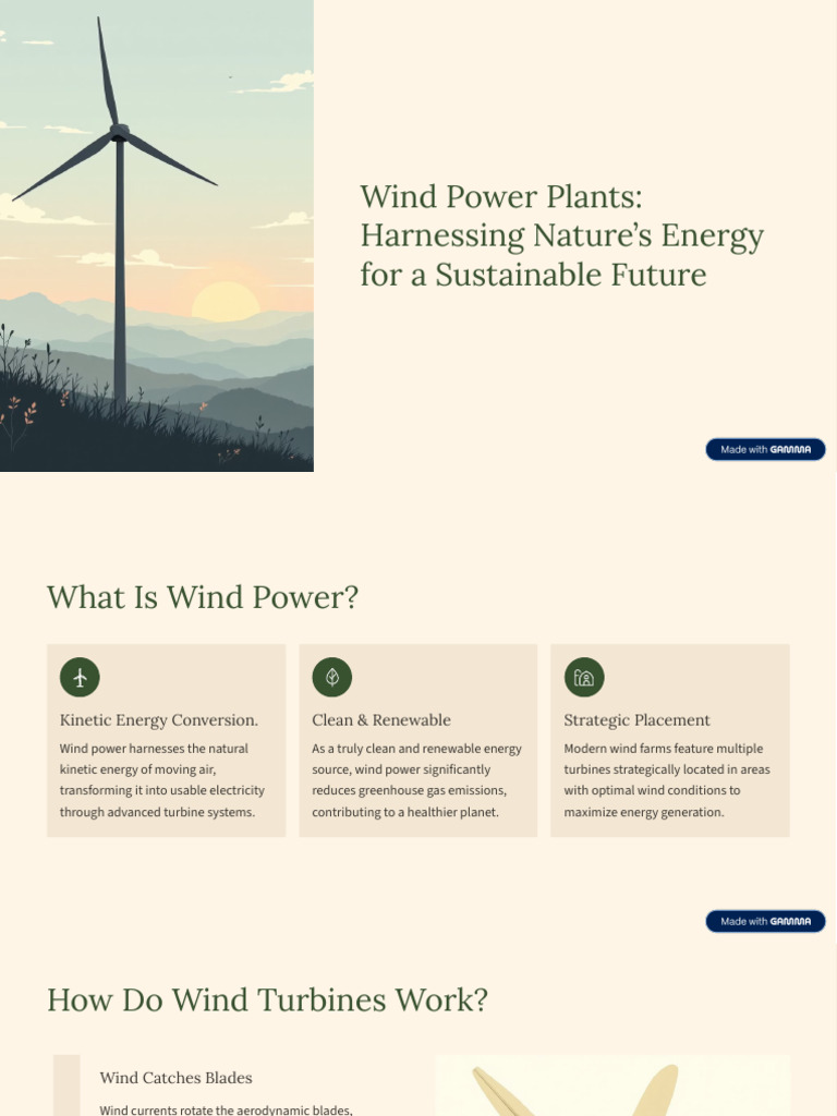 Wind Power Plants Harnessing Natures Energy For A Sustainable Future ...