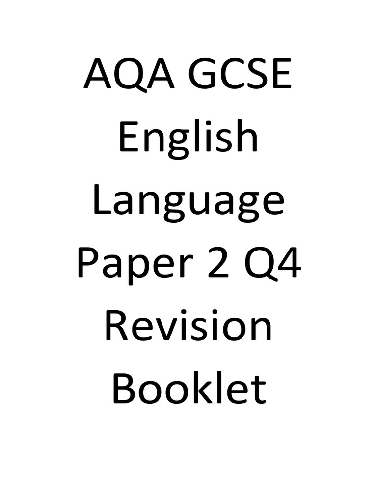 GCSE English Language Q4 Resource PDF | PDF | Candy