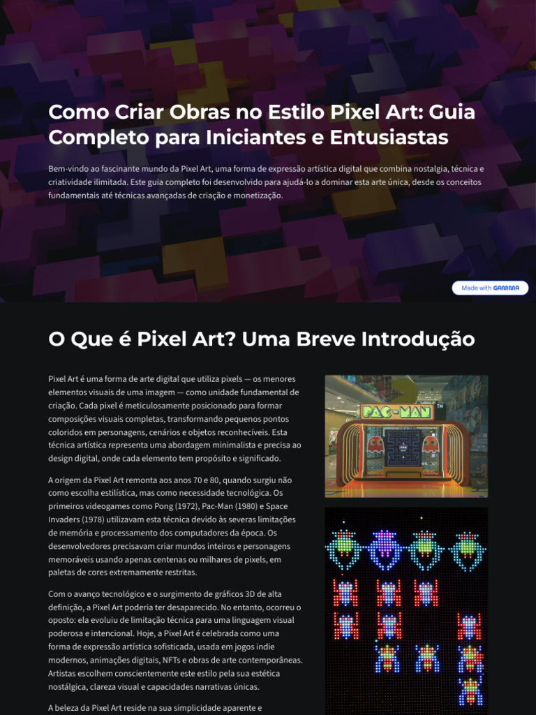 Como Criar Obras No Estilo Pixel Art Guia Completo para Iniciantes e ...