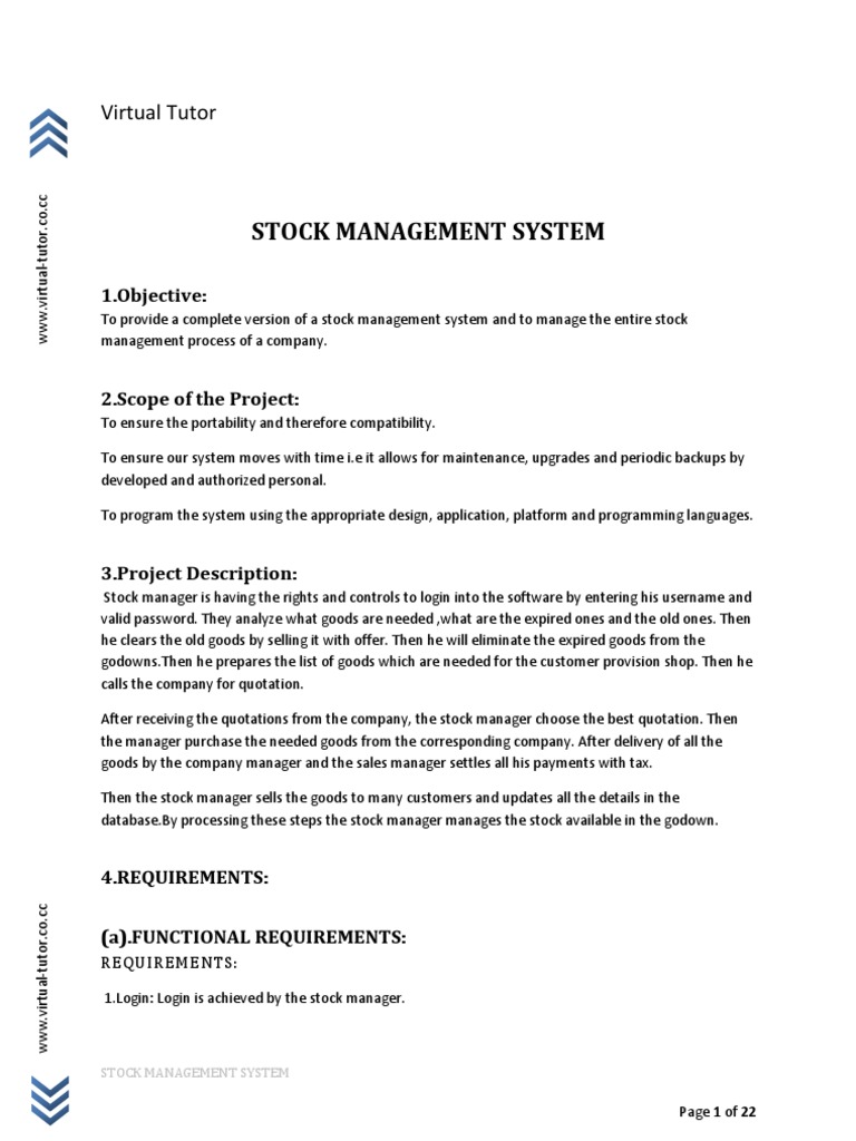 Stock Management System Pdf Use Case Unified Modeling Language