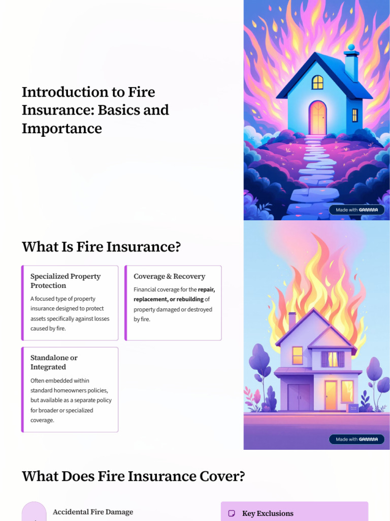 Introduction to Fire Insurance Basics and Importance | PDF | Insurance ...