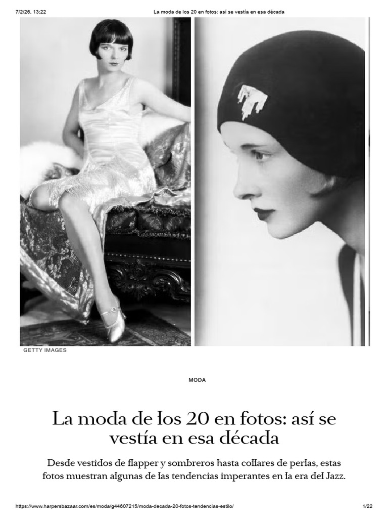 La Moda de Los 20 en Fotos - Así Se Vestía en Esa Década | PDF | Moda ...