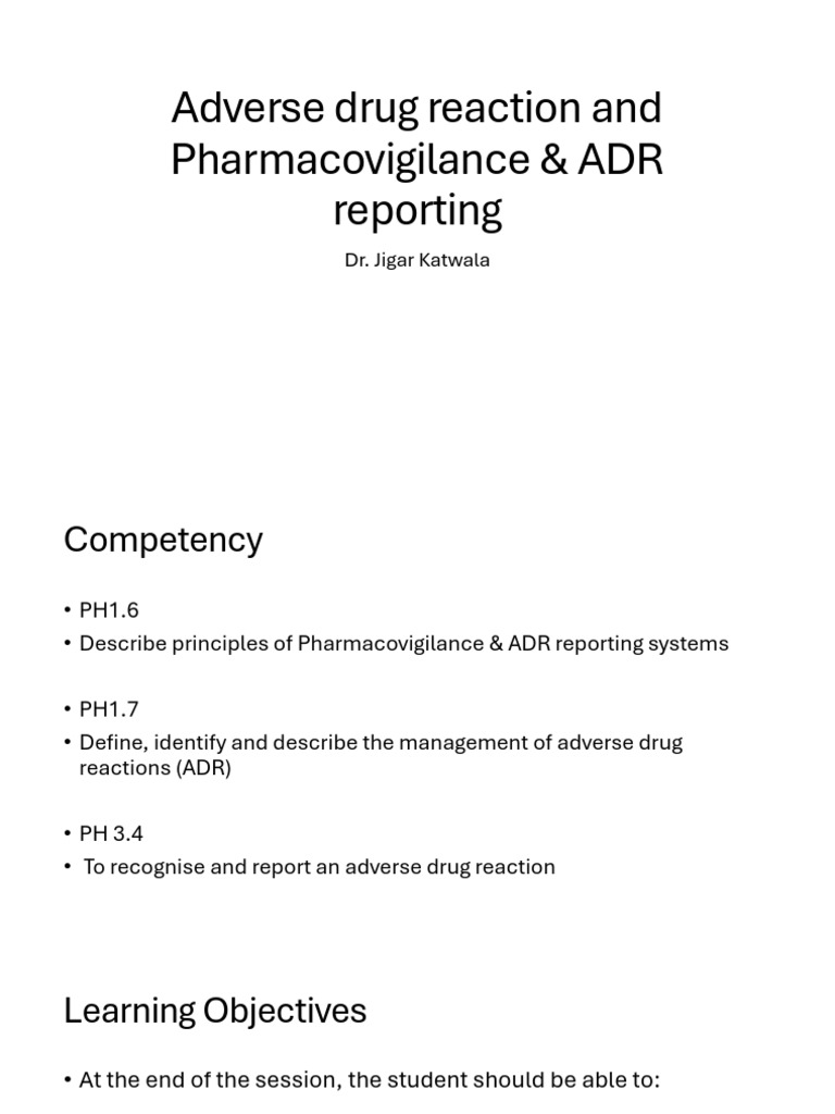 L 3.PD-1 ADR and PV & ADR Reporting (Demonstartion) | PDF ...