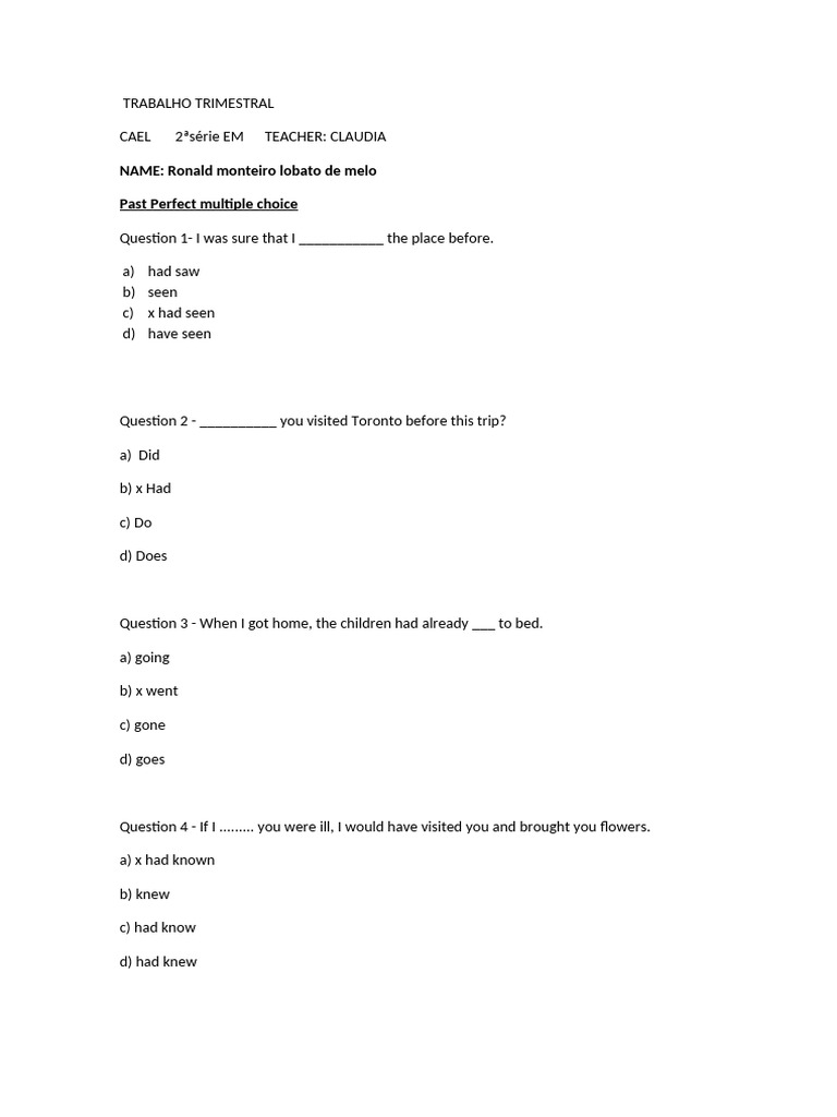 Trabalho de Ingles | PDF