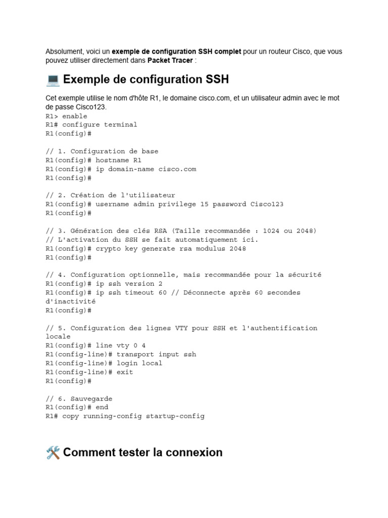 Configuration Complete SSH | PDF