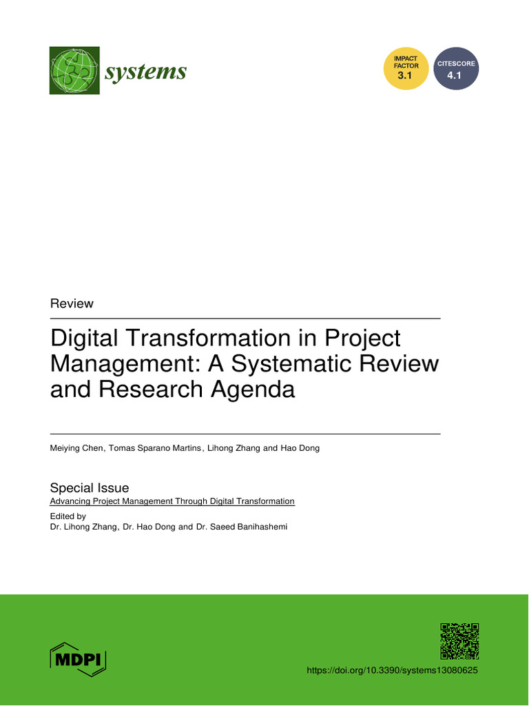 Digital Transformation in Project Management A Systematic Review and ...