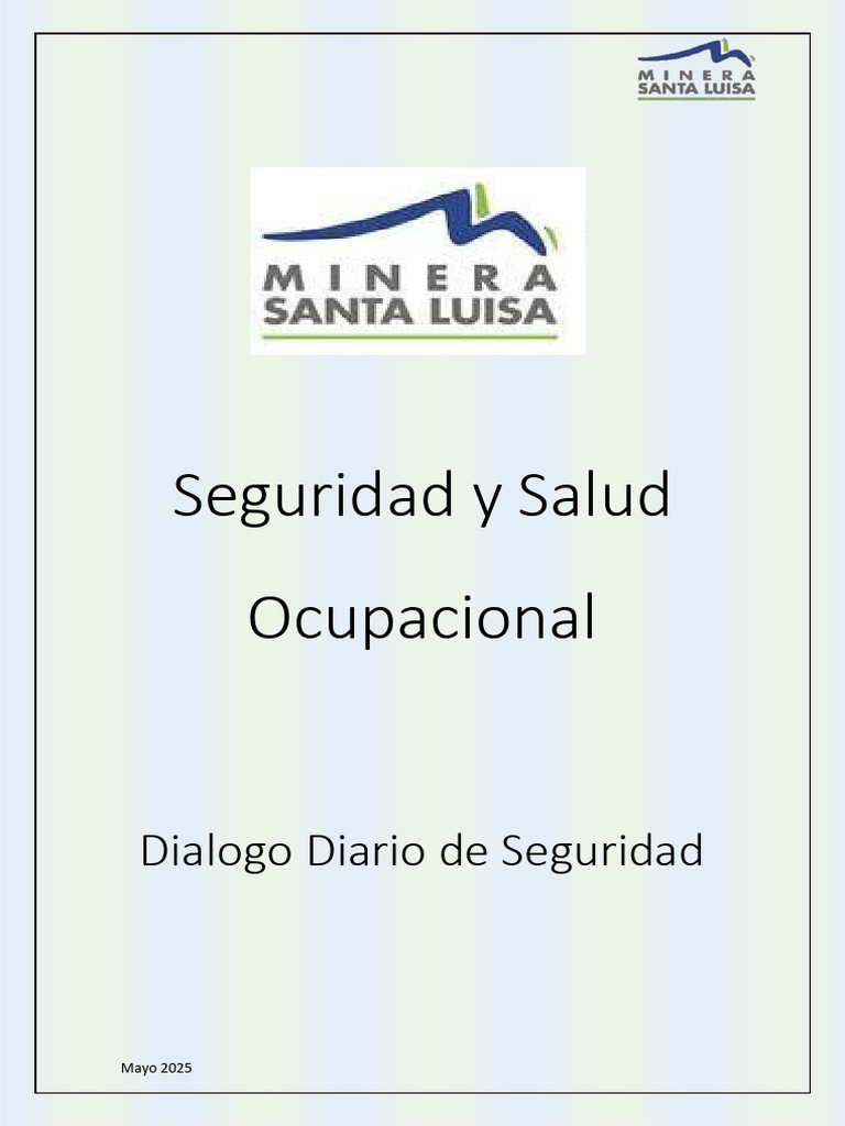 Dds Mayo 2025 | PDF | Seguridad y salud ocupacional | ruido