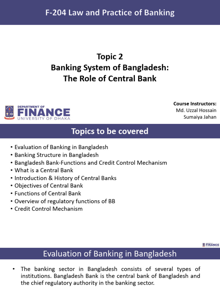 Topic 02 - Banking System (Full) | PDF | Central Banks | Banks