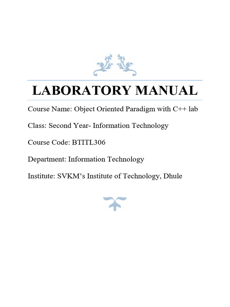 OOP C++ Manual | PDF | Parameter (Computer Programming) | Computer ...