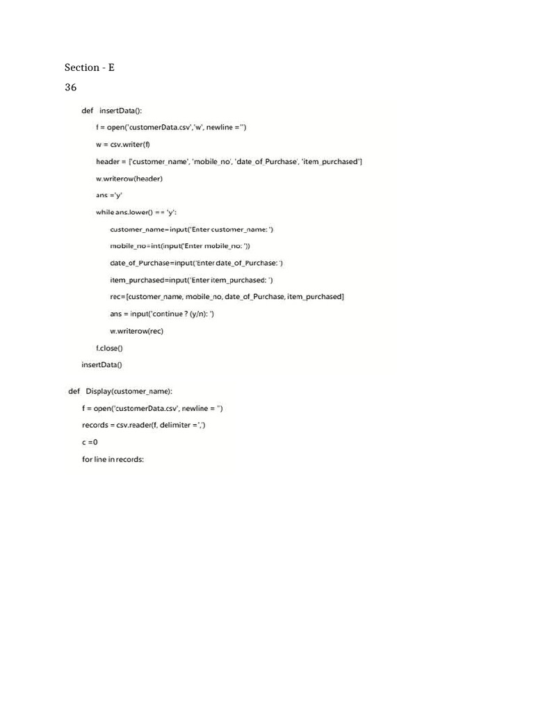 MS Section E | PDF
