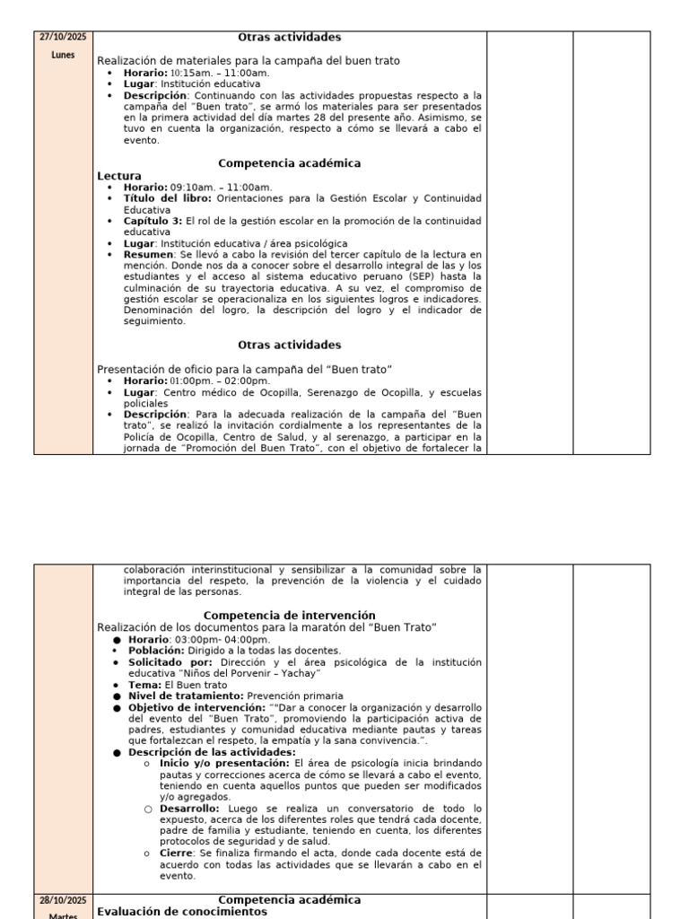 Cuaderno Del 27 Al 31 de Octubre | PDF
