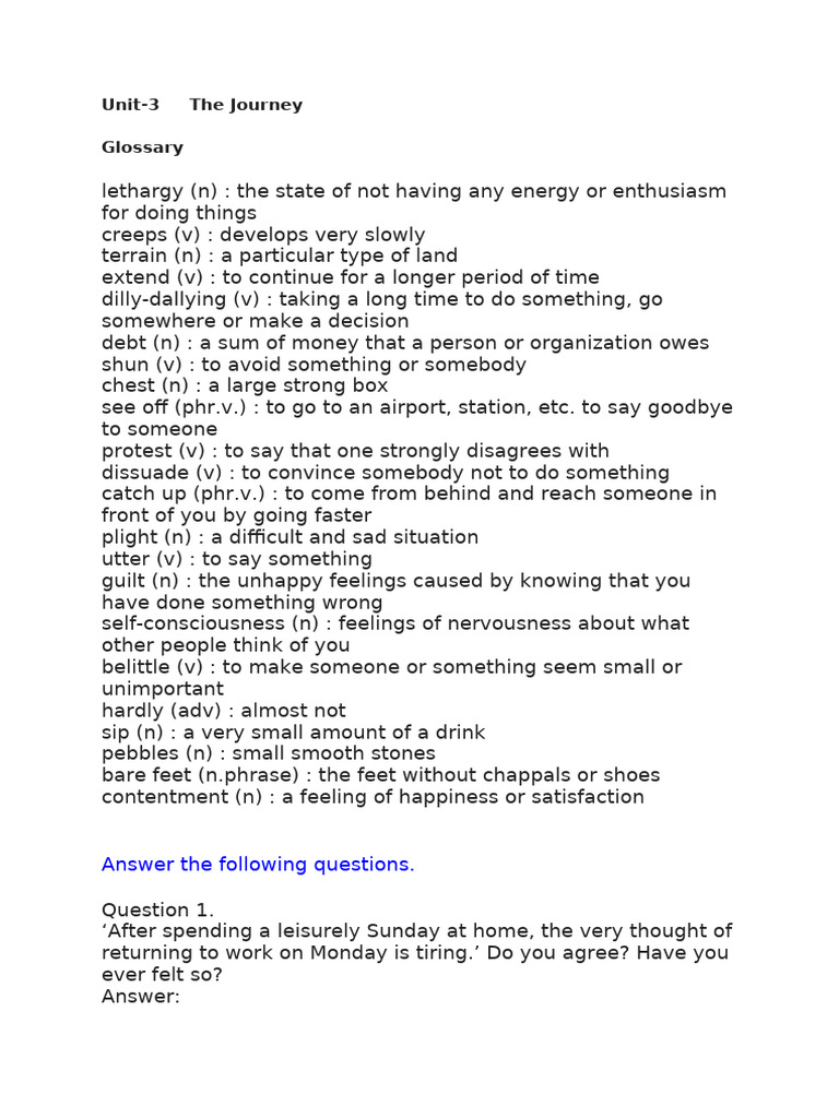 Grade 10 Unit - 3 Notes Eng | PDF