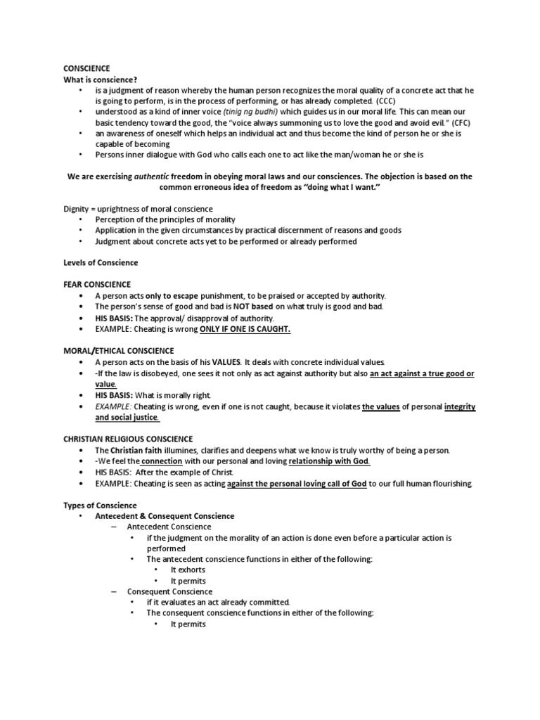 Conscience Conscience Evil