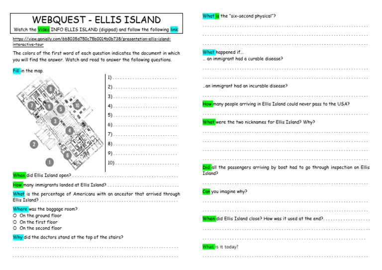 10 Webquest 2025 Ellis Island Vrlmadq2sj | PDF