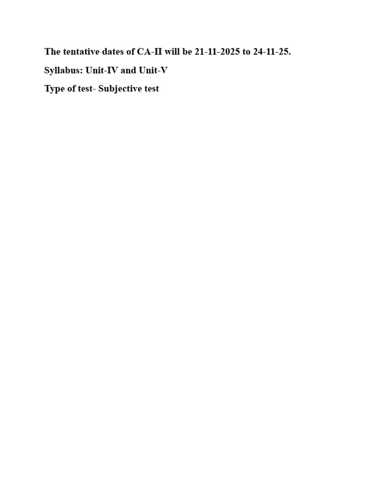 CA II Notification | PDF