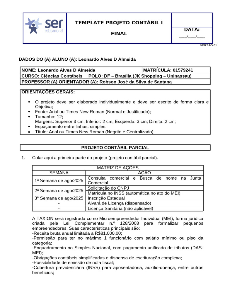 Projeto Contábil I Projeto Final | PDF | Contabilidade | Despesa