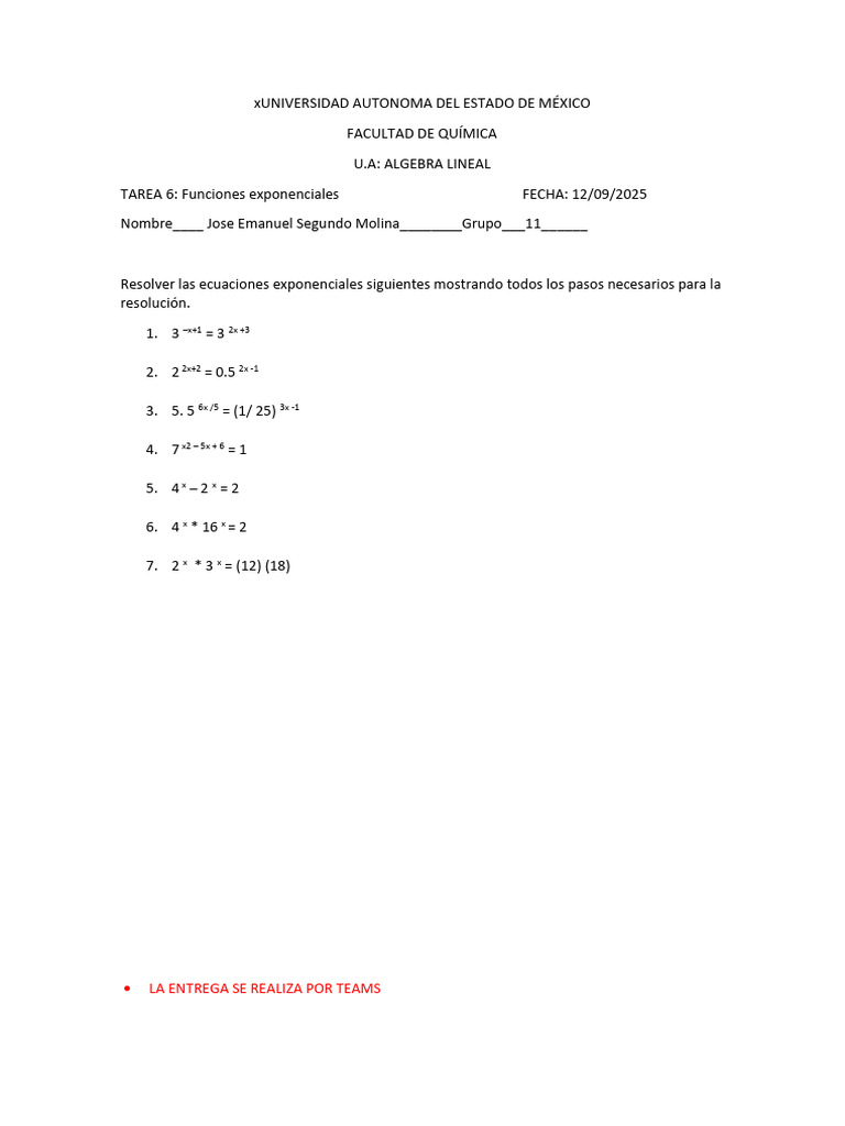 Tarea 6 de Algebra | PDF