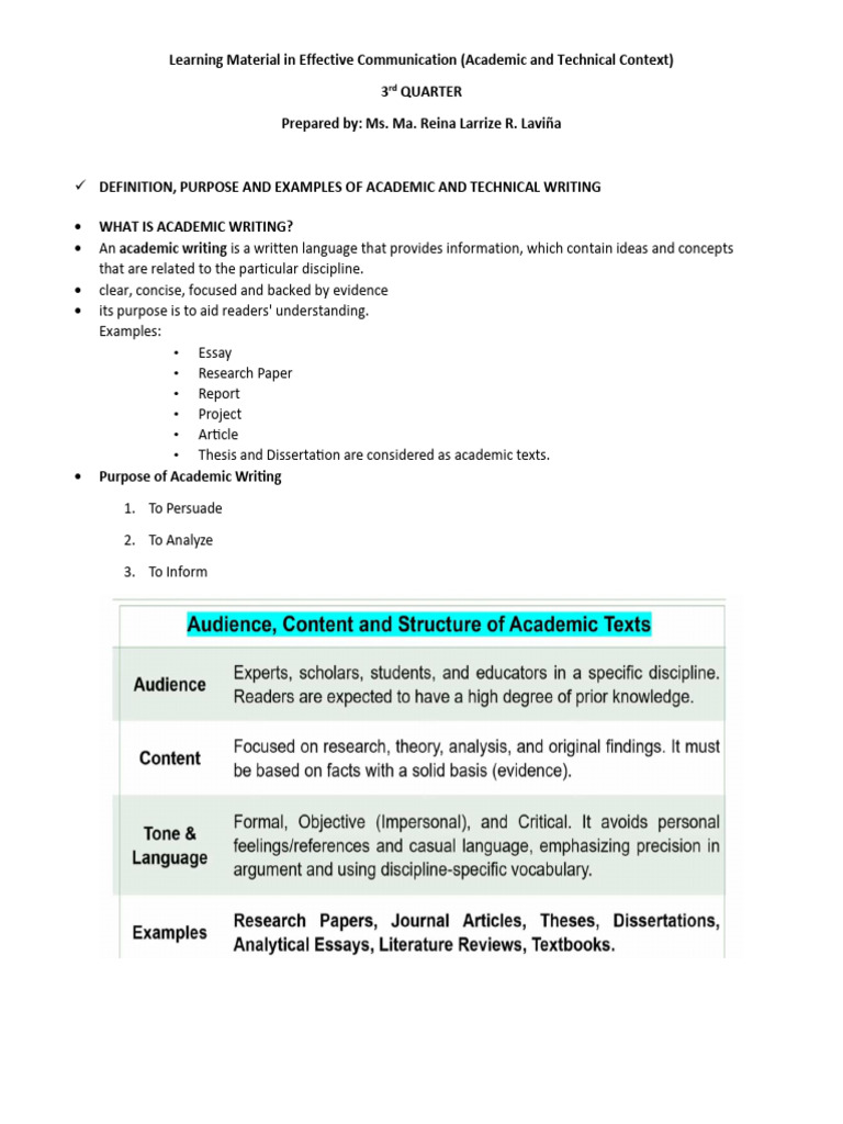 3rd Quarter Learning Material in Effective Communication | PDF ...