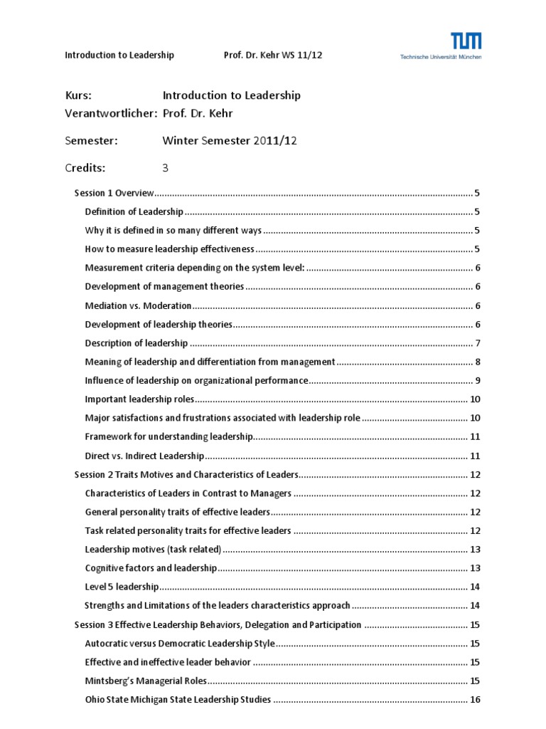 Leadership Concepts and Theories Overview | PDF | Power (Social And ...