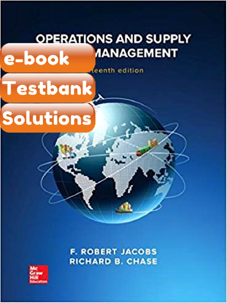 Operations and Supply Chain Management 15th Edition by F Robert Jacobs ...