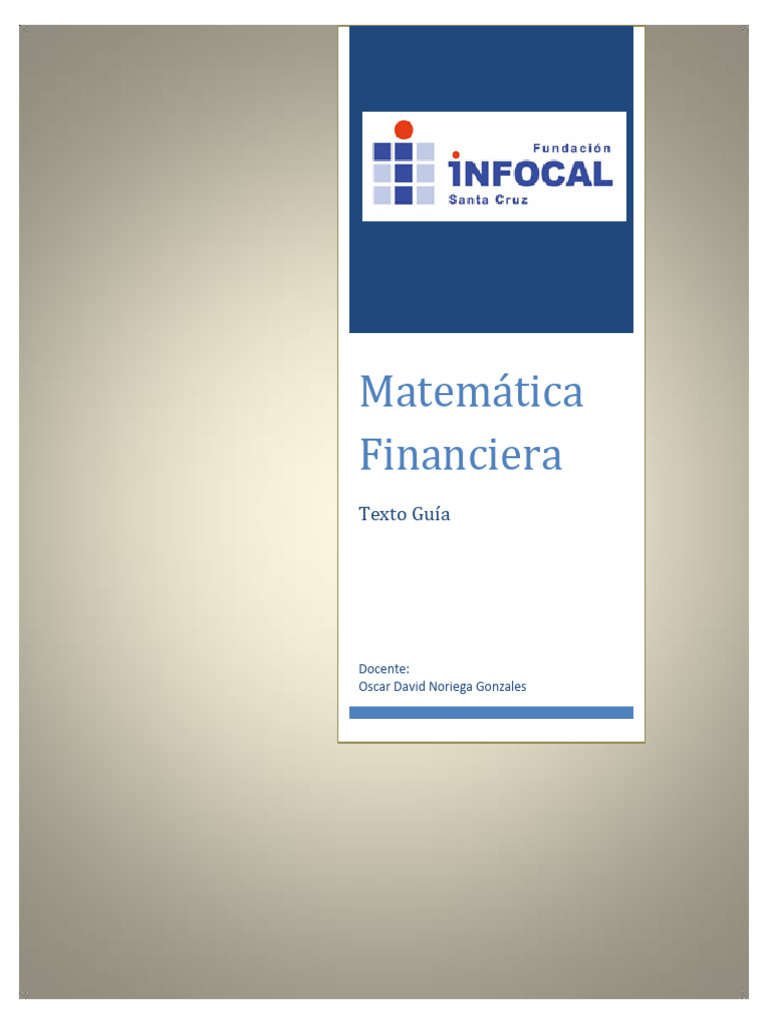 Guía Del Curso - Matemática Financiera | PDF | Interés | Tasas de interés