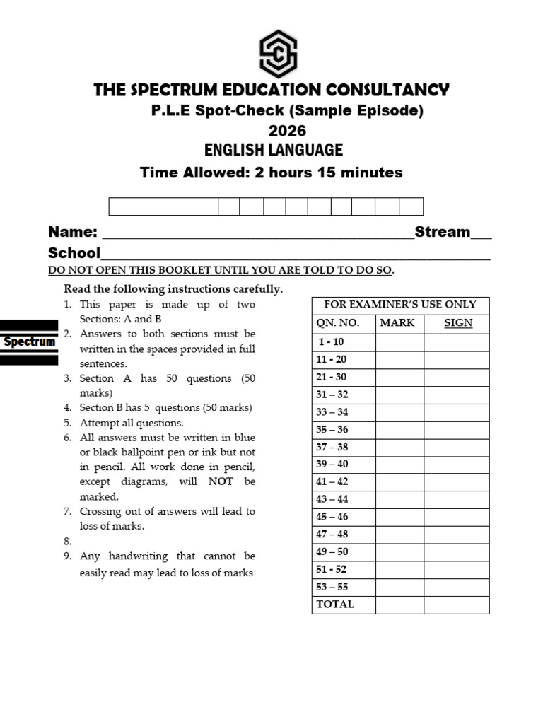 p.7 English Spotcheck | PDF | English Language | Linguistics