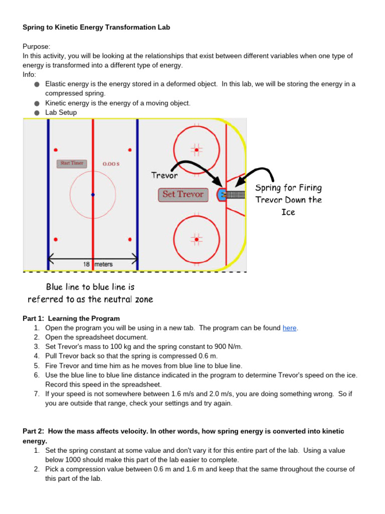 Spring To Kinetic Energy Transformation Lab Virtual | PDF | Kinetic ...