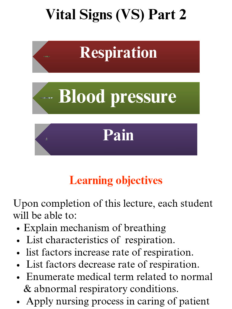 Vital Signs الجزء الثاني | PDF | Respiratory System | Exhalation