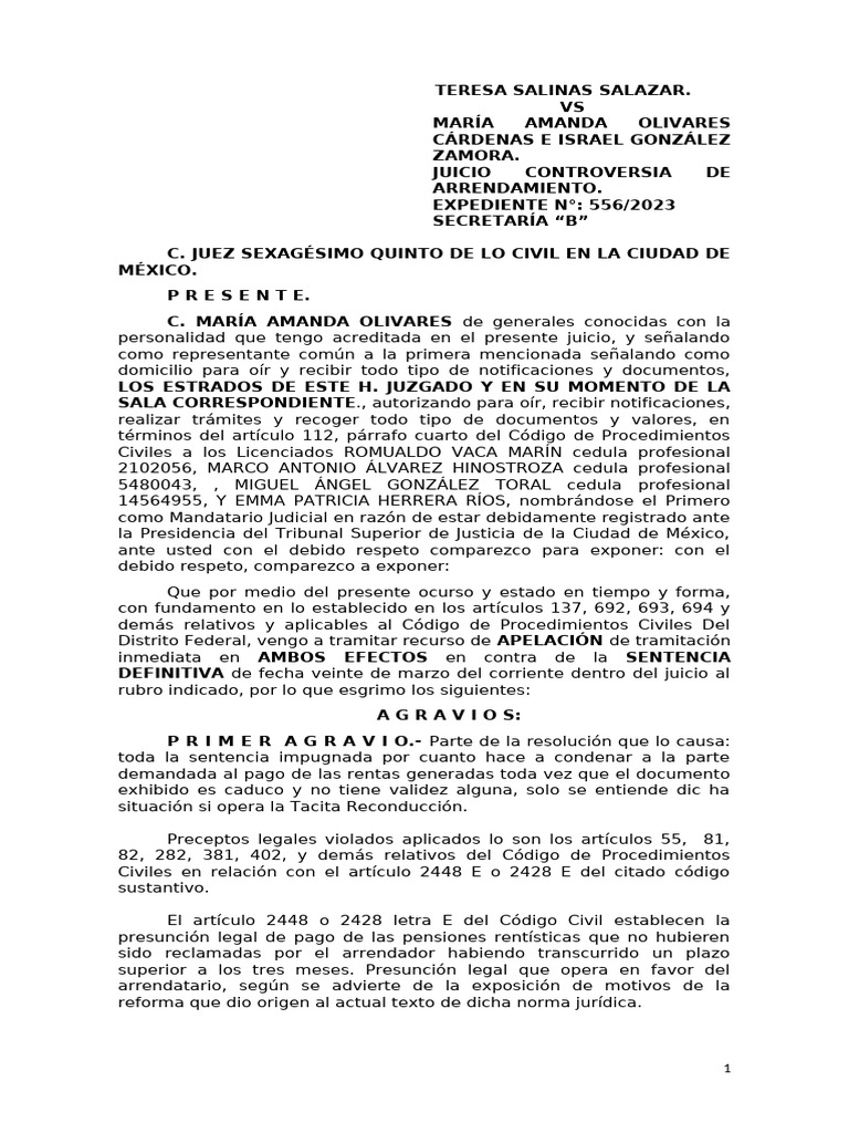 556_2023 apelacion | PDF | Sentencia (ley) | Caso de ley