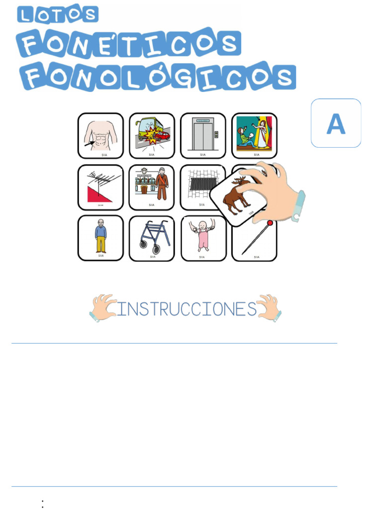Loto Fonetico A - Sílaba Inversa | PDF | Fonética | Fonema