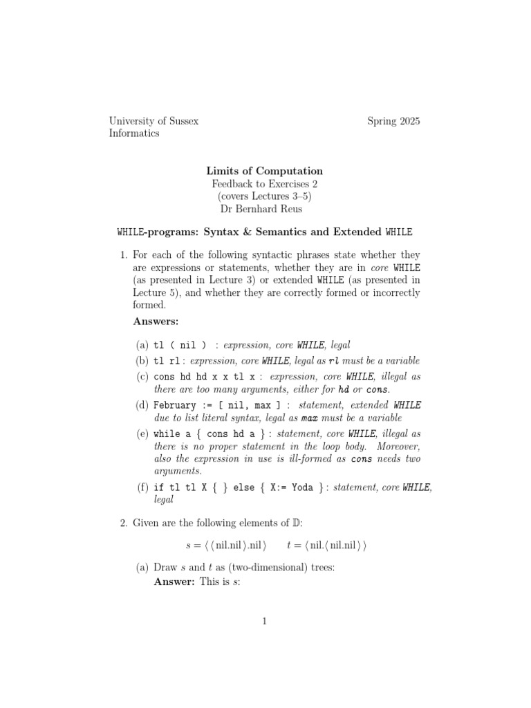 Ex 2 Sol | PDF | Syntax | Grammar