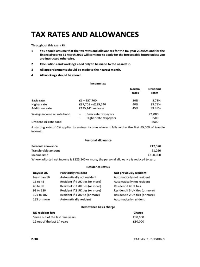 Tax Rates | PDF