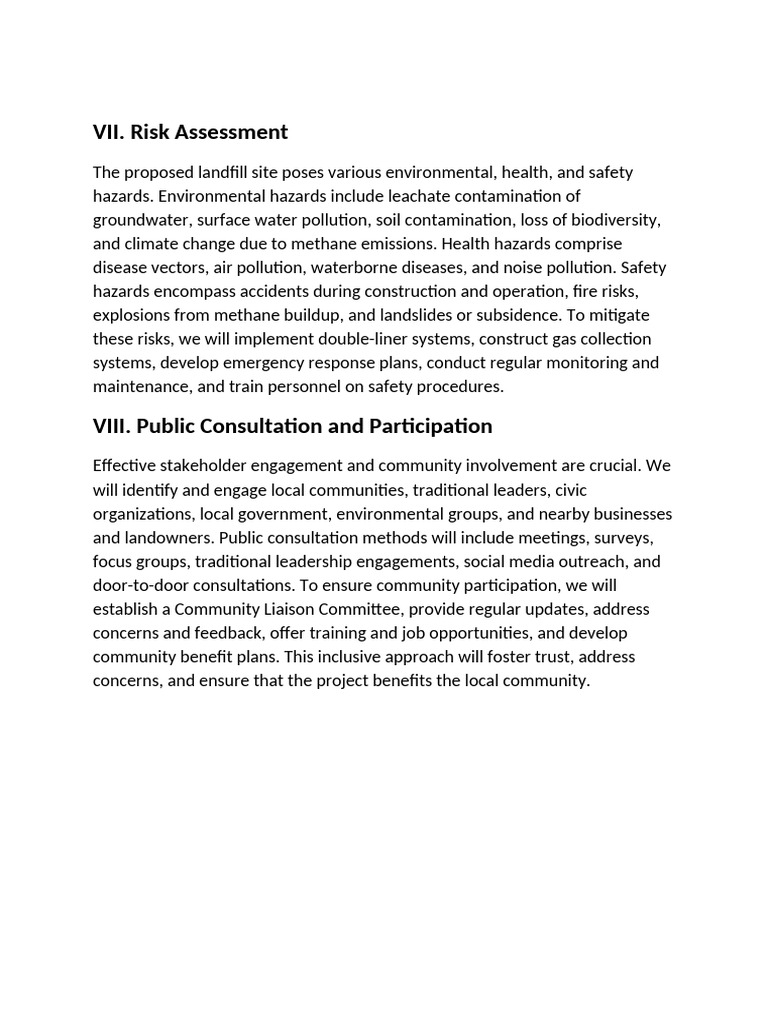 Risk Assessment & Public Consultation and Participation 2 | PDF