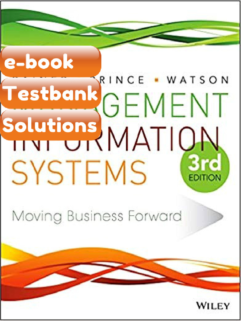 Ebook & Testbank Management Information Systems 3rd Edition by R Kelly ...