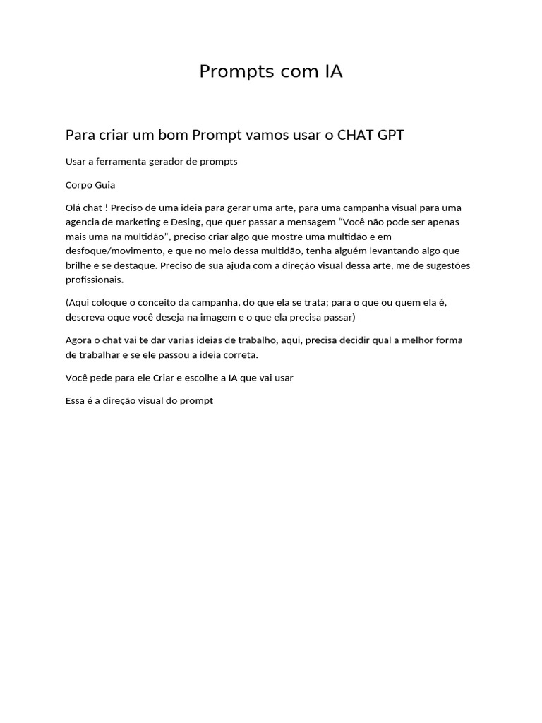 Como Criar Proponts para IA | PDF