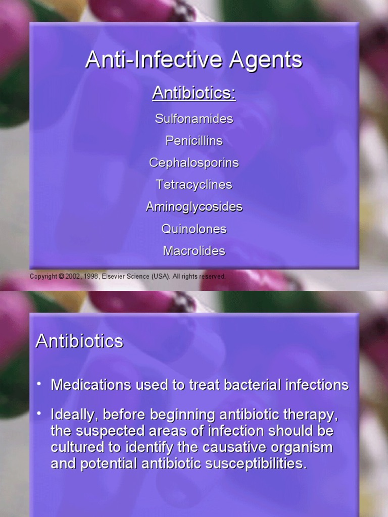 AntiInfective Agents Antibiotics Drugs